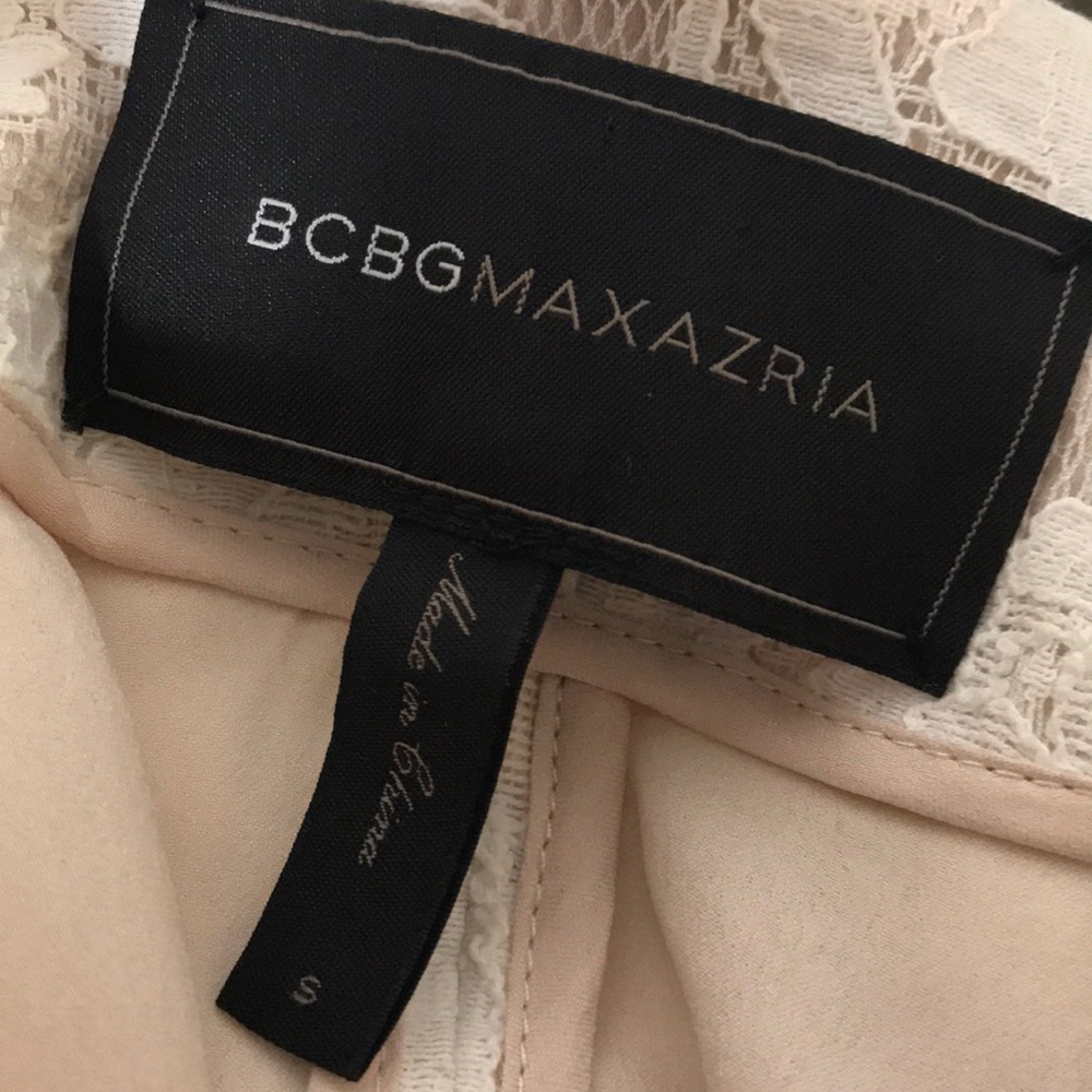 BCBGMAXAZRIA cream BOWIE LACE JACKET Blazer - Picture 5 of 6